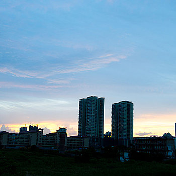 现代,城市风光,多,高层建筑