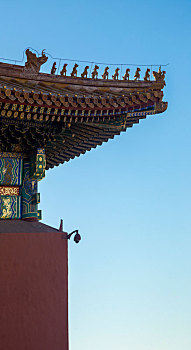 北京故宫博物院太和殿的一角
