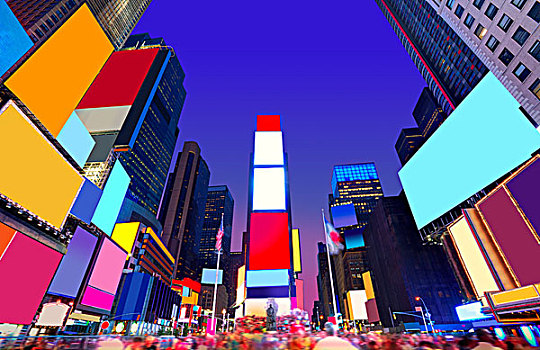 时代广场,曼哈顿,纽约,广告,美国