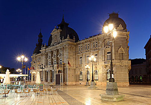 市政厅,建筑,卡塔赫纳,区域,穆尔西亚,西班牙