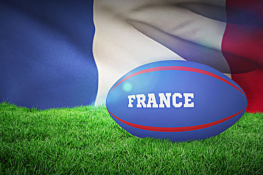 合成效果,图像,法国,橄榄球,特写,摆动,法国国旗