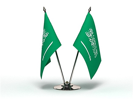 微型,旗帜,沙特阿拉伯,隔绝