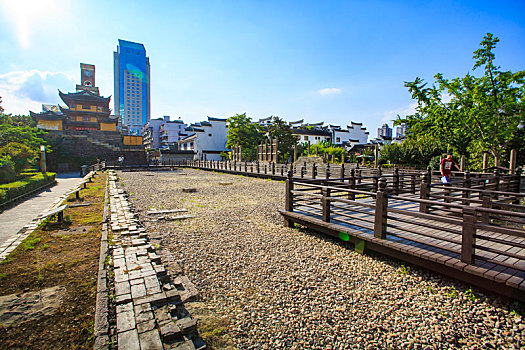 海曙,永丰库遗址,宁波永丰库遗址,宁波鼓楼,考古,遗迹,仓储,栈桥,鼓楼,木头,残墙,遗址