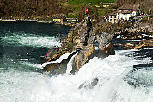 莱茵瀑布,沙夫豪森,瑞士,欧洲