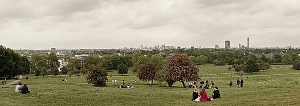 人,公园,远眺,伦敦,英格兰