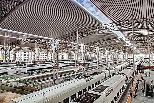 吉林省吉林市高铁动车月台建筑景观