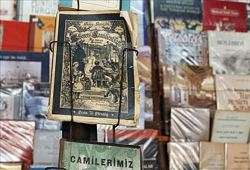 古物,德国,杂志,19世纪,展示,书本,集市,伊斯坦布尔,土耳其