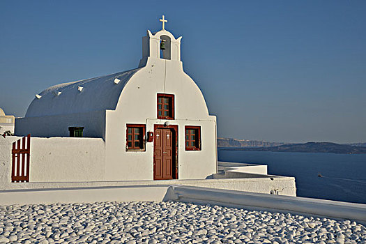 小教堂,锡拉岛,基克拉迪群岛,希腊,岛屿,欧洲