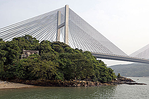 远眺,桥,乡村,香港