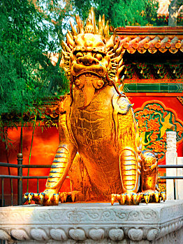 北京故宫鎏金獬豸