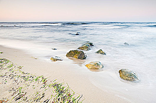 海滩,石头