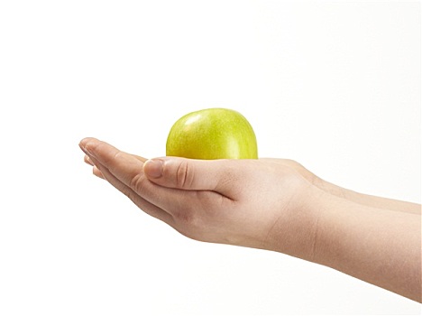 苹果,手掌,孩子