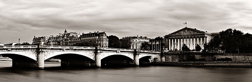 巴黎,塞纳河,全景,协和飞机
