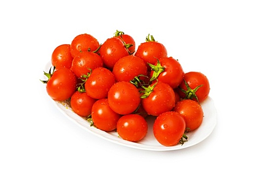 湿,西红柿,放置,隔绝,白色背景