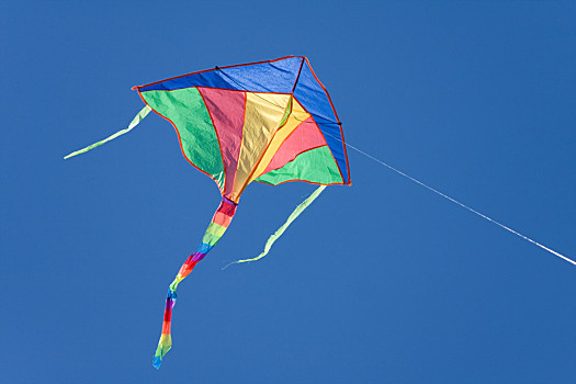 彩色,风筝,放风筝,蓝天