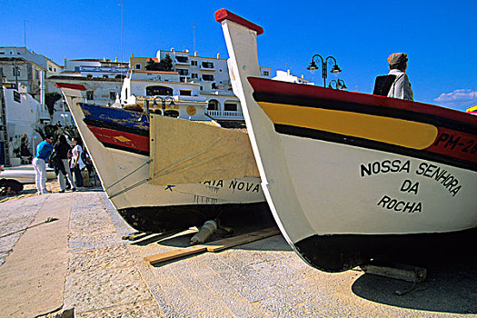 渔船,阿尔加维,葡萄牙,欧洲