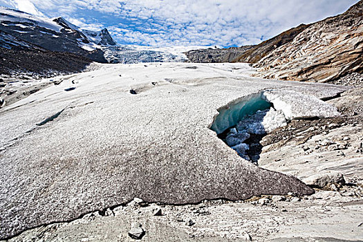 冰河,口鼻部,一个,最大,奥地利,迅速,结冰,冰碛,碎片,东方,提洛尔