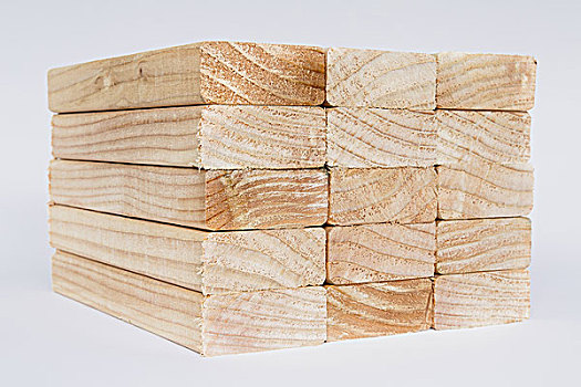 一堆,准备好,木料,云杉,木条板,使用,木头,传统,测量,切削,形状