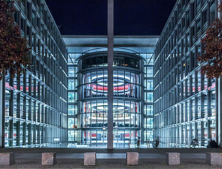 夜晚的德国联邦议会大厦