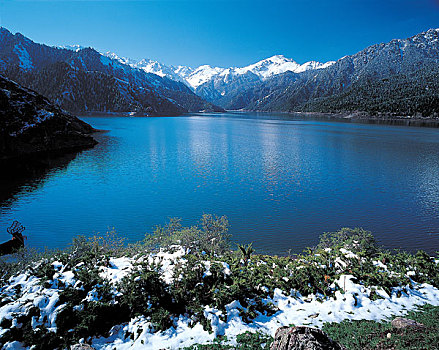 场景,湖,新疆