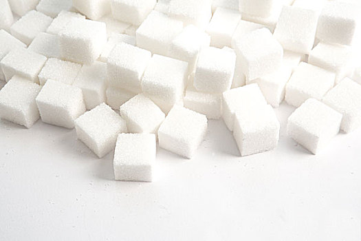 块糖,一堆,白色背景