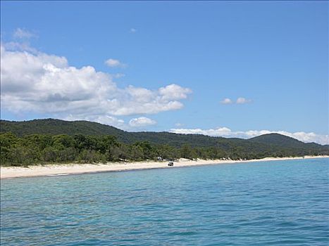 摩尔顿岛,靠近,布里斯班,昆士兰,澳大利亚