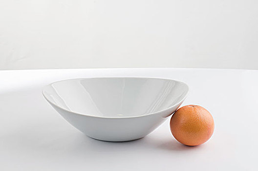 白色,瓷碗,橙色