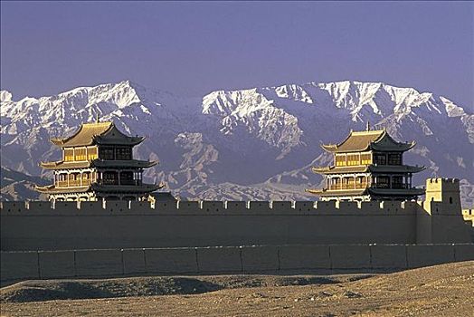 嘉峪关,要塞,山峦