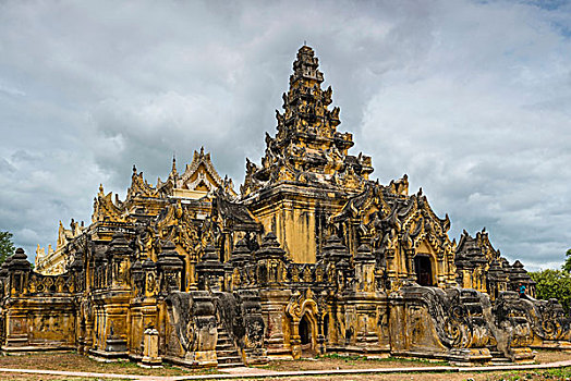 寺院,古城,曼德勒省,缅甸,亚洲