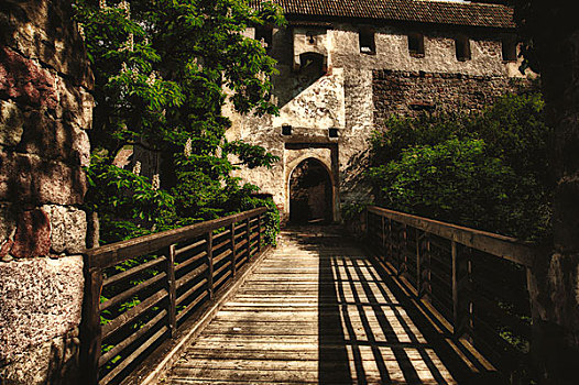 一个,入口,城堡,意大利北部