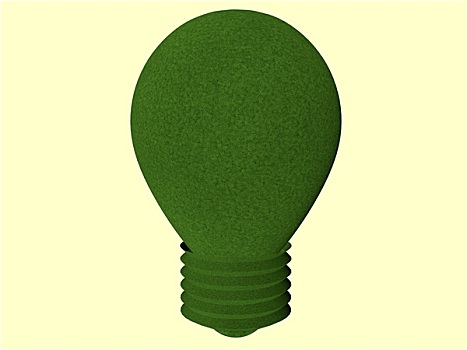 绿色,灯泡
