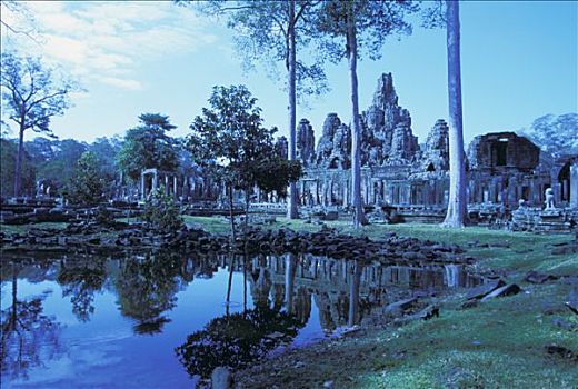 柬埔寨,收获,吴哥,房子,祈祷,盆地