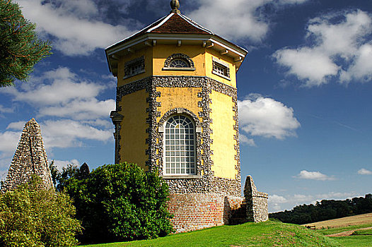 英格兰,白金汉郡,寺庙,四个,风,房子,乡村,国家,信任