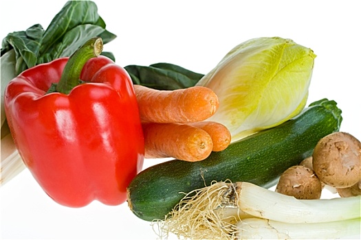 蔬菜,隔绝,白色背景