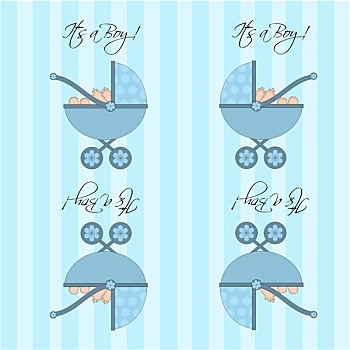 男孩,蓝色,婴儿,婴儿车,无缝,瓷砖,背景