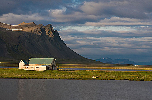 房子,海边,国家公园,冰岛