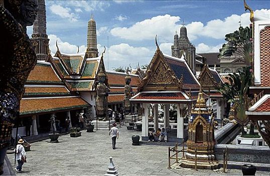 佛教寺庙,玉佛寺,佛,宫殿,佛教,曼谷,泰国,亚洲