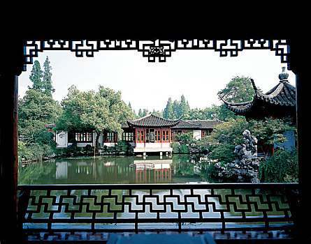 房子,靠近,水池,杭州,城市