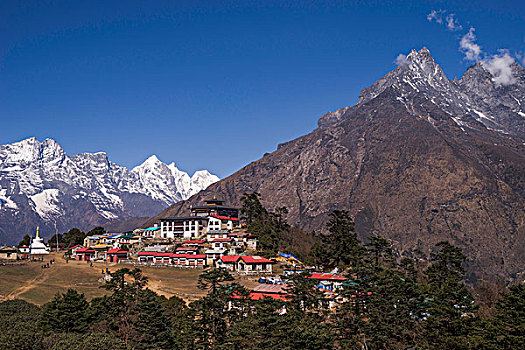 寺院,昆布,地区,珠穆朗玛峰,区域,尼泊尔,亚洲
