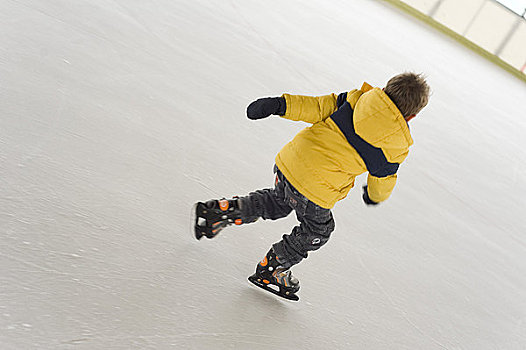 男孩,滑冰,萨尔茨堡,奥地利