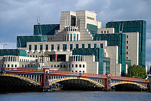 英格兰,伦敦,建筑,总部,英国,秘密,智慧,服务,南方,泰晤士河