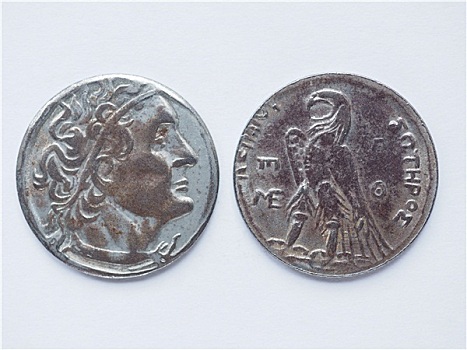 老,希腊,硬币