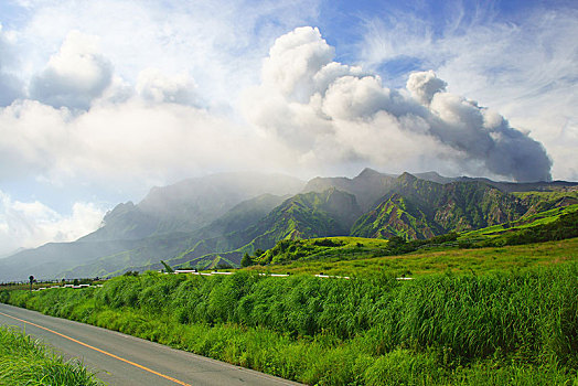 全景,线条,熊本,日本