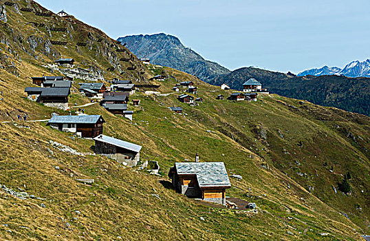 山地牧场,高山,度假胜地,瓦莱州,瑞士,欧洲