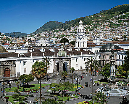 俯拍,大教堂,厄瓜多尔