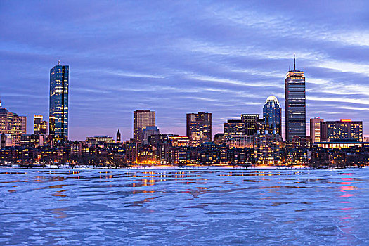 波士顿,后湾,黎明