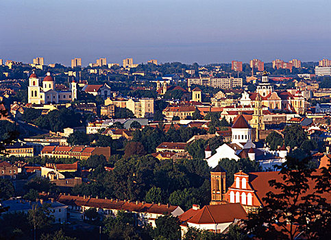 天际线,老城,维尔纽斯,立陶宛