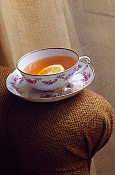 里摩日,瓷杯,茶