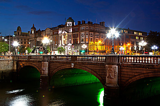 桥,利菲河,都柏林,爱尔兰,欧洲