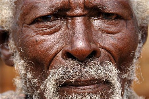 肖像,脸,老人,埃塞俄比亚